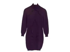 ■新品同様■ GIANNI VERSACE ジャンニ ヴェルサーチ タートルネック セーター サイズ1 洋服 レディース ダークパープル系 FR6468のサムネイル