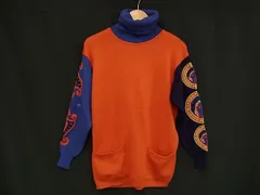 ■新品同様■ GIANNI VERSACE ジャンニ ヴェルサーチ タートルネック ニット セーター サイズ0 洋服 メンズ レッド系 FR6464のサムネイル