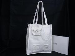 CHANEL】ノベルティ☆キャンバストートバッグ☆ホワイト☆未使用