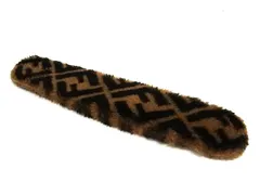 ■新品同様■ FENDI フェンディ ズッカ柄 ストラップスルー ファー バッグ用 ショルダーパッド ブラウン系×ブラック系 HA3934のサムネイル