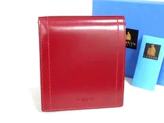 ■新品同様■ LANVIN ランバン レザー 二つ折り 財布 ウォレット 札入れ 小銭入れ カード入れ レディース レッド系 BS4993のサムネイル