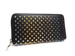 ■新品■未使用■ Christian Louboutin ルブタン パネトーネ スパイクスタッズ レザー ラウンドファスナー 長財布 ウォレット HB0158のサムネイル