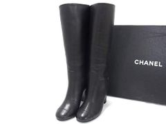 CHANEL シャネル 2025 ハイブーツ ロングブーツ ハートチャーム - メルカリ