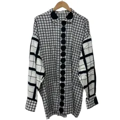 Gianni Versace/ヴェルサーチ/ドットチェックドレスシャツ/サイズ52/黒×白/メンズ/RS1507のサムネイル