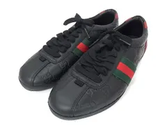 ■新品同様■ GUCCI グッチ 408496 シェリーライン グッチシマ レザー スニーカー サイズ36 1/2 (約23.5cm) 靴 シューズ FW4766のサムネイル