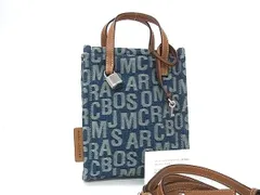 ■新品■未使用■ MARC JACOBS マークジェイコブス デニム×レザー 2WAY ハンドバッグ ショルダー ブルー系×ブラウン系 FZ2303のサムネイル