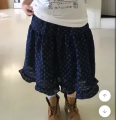 ネイビー ドット フリル スカートのサムネイル