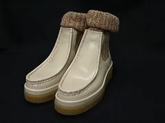 ■極美品■ Chloe クロエ Jaime レザー ブーツ サイズ 36 (約23cm) 靴 シューズ レディース クリーム系 BU0097のサムネイル