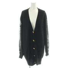 ルイヴィトン LOUIS VUITTON Zipper Print Cardigan ジッパープリント カーディガン ニット 長袖 シルク M 黒 ブラック RW231B /MW ■GY18のサムネイル
