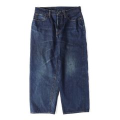 美品 サワークリーム ブラストデニムパンツ セルヴィッチ ワイド