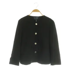 アルマーニ ジーンズ ARMANI JEANS ノーカラージャケット メタルボタン USA XS ブラック /MY ■OS ■GY06のサムネイル