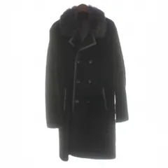 アルマーニ コレツィオーニ ARMANI COLLEZIONI ムートンコート ロング 羊革 50 茶 ダークブラウン /MW ■GY18のサムネイル