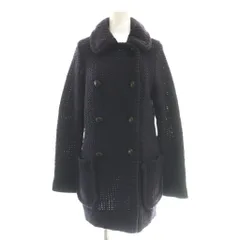 バーバリー ロンドン BURBERRY LONDON ニットコート アウター ステンカラー カシミヤ混 ダブル 1 パープル /CX ■GY99のサムネイル