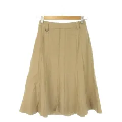 バーバリー ロンドン BURBERRY LONDON スカート 36 ベージュ 茶 ブラウン Dカン付き パネル切り替え ミディ丈 /CK55 ■GY99のサムネイル