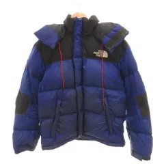 ザノースフェイス THE NORTH FACE SUMMIT SERIES 700FIL バルトロ ダウンジャケット ロゴ 比翼 S 青 ブルー 黒 ブラック /YJ 