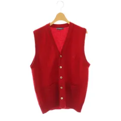 バーバリー ロンドン BURBERRY LONDON ベスト ニット Vネック ウール M レッド /DO ■GY18のサムネイル