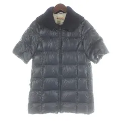 プラダスポーツ PRADA SPORT LINEA ROSSA ダウンコート 半袖 ニットカラー 切替 40 紺 ネイビー acs1 2011 961 290183 /MW ■GY17のサムネイル