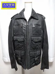 D&G ドルチェ＆ガッバーナ  ラムレザージャケット 6ポケット 46 RB007 SE021 ブラック 中古B- 【送料無料】 A-9260【質屋出品】のサムネイル