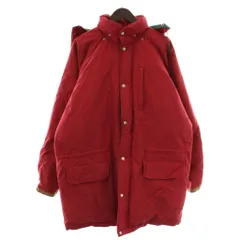 ポロ バイ ラルフローレン Polo by Ralph Lauren CARE LABEL ヴィンテージ ダウンジャケット コート アウター ミドル フード ジップアップ M 赤 レッド /XZ ■GY42のサムネイル