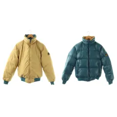 モンクレール MONCLER ダウンジャケット リバーシブル ロゴ 94-5 ブルー ベージュ /DF ■GY18のサムネイル