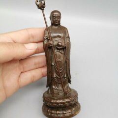 仏教美術 仏像 地蔵王菩薩 小仏像 銅製 銅器 - メルカリ
