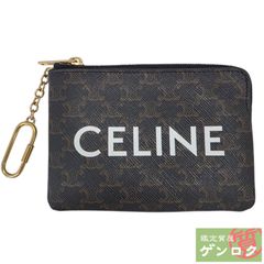 美品 セリーヌ マカダム スタッズ トリオンフ デニム コインケース 