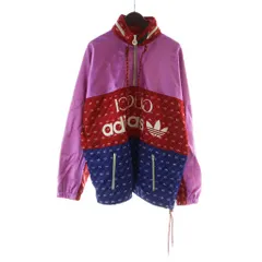 グッチ GUCCI アディダス adidas 22SS アセテート ナイロン アノラック ジャケット パーカー ハーフジップ ロゴ フード 48 赤 レッド ピンク 691429 Z8A2G ■GY18 /MQのサムネイル