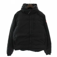 カナダグース CANADA GOOSE ロッジフーディ LODGE HOODY ダウンジャケット アウター ナイロン ジップアップ ロゴ ワッペン XL 黒 ブラック 5078MA /XZ ■GY18のサムネイル