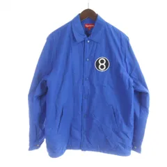 シュプリーム SUPREME コーチジャケット 裏ボア 長袖 総裏地 8ボール S 青 ブルー ■GY12 /MQのサムネイル