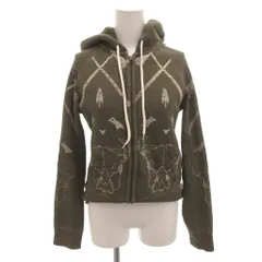 デニム&サプライ ラルフローレン DENIM & SUPPLY RALPH LAUREN パーカー フーディ ジップアップ 総柄 長袖 S 緑 グリーン /FF ■GY17のサムネイル