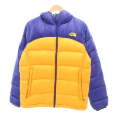 ザノースフェイス THE NORTH FACE ND18950 アコンカグア フーディー ダウンジャケット ナイロン ロゴ M 黄 イエロー 紫 パープル /UO ■GY11