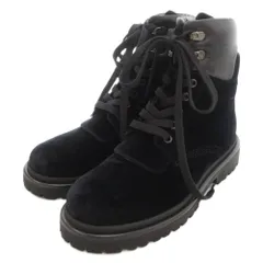 モンクレール MONCLER PATTY トレッキングブーツ ショート丈 ベロア 36 黒 ブラック ■GY19 /MQのサムネイル