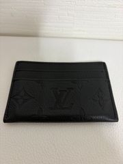 未使用品 ルイヴィトン カードケース カーブレザー エンボス 黒 M81415