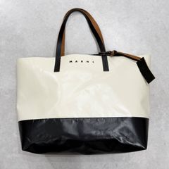 MARNI マルニ バイカラー トートバッグ PVC×レザー A4収納可 - メルカリ
