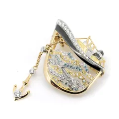 Ishikawa Nobuko 石川暢子 航海モチーフ ダイヤモンド ペンダントブローチ 0.67ct K18/PT900 質屋出品のサムネイル
