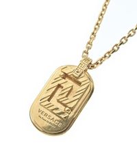 VERSACE ヴェルサーチェ ドッグタグ ネックレス ゴールド - メルカリ