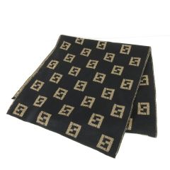 FENDI ズッカ柄 マフラー ブラック ブラウン - メルカリ
