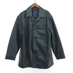 野村訓市氏着用 名作OLD GAP ブラックレザーカーコート Lサイズ - メルカリ