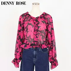 デニーローズ DENNY ROSE レディース 長袖ブラウス シャドーフラワープリントオフショルブラウス ピンク系 イタリア製（サイズ/40/42/44）uw0041のサムネイル