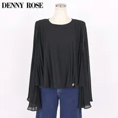 デニーローズ DENNY ROSE レディース 長袖ブラウス ジョーゼットプリーツブラウス ブラック系（サイズ/40/42）uw0050のサムネイル