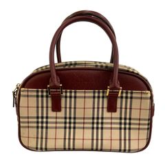 4157 BURBERRY バーバリー ノバチェック ミニボストンバッグ レザー