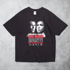 デラホーヤ vs バルガス ボクシング 00s Tシャツ OSCAR DE LA HOYA VARGAS WBA WBC フォト 写真 スポーツ 黒 ブラック 夏物