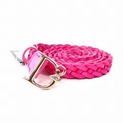 ディースクエアード DSQUARED2 22AW ロゴバックル メッシュレザーベルト 編み込み 75 ピンク S83BE0325 国内正規のサムネイル