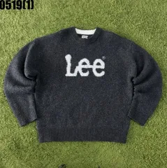 Lee リー ロゴ ニット チャコール Lのサムネイル