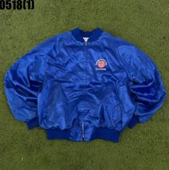 USA製 STARTER NHLブラックホークス スタジャン サテンジャケットL