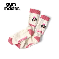 gym master ジムマスター カラーネップ SMILE刺繍ソックス レディース メンズ 靴下 ピースマーク スマイル刺繍 キャンプ フェス ギフト G766739 ピンクのサムネイル