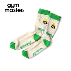 gym master ジムマスター カラーネップ SMILE刺繍ソックス レディース メンズ 靴下 ピースマーク スマイル刺繍 キャンプ フェス ギフト G766739 グリーンのサムネイル