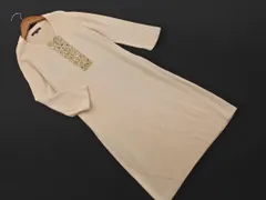 23区 リネン混 ビーズ ニット ワンピース size38/ベージュ ■◇ レディースのサムネイル