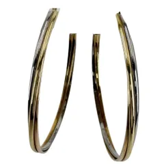 カルティエ ピアス レディース トリニティ フープピアス アクセサリー ジュエリー Trinity earrings Au750 K18 CARTIER K18イエローゴールド  K18ピンクゴールド  K18ホワイトゴールド  約17.5g【中古品】のサムネイル