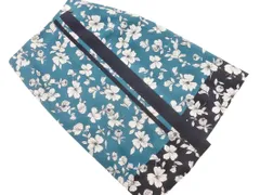 NATURAL BEAUTY ナチュラルビューティー 花柄 ラップ風 ロング スカート size34/白x緑 ■◇ レディースのサムネイル